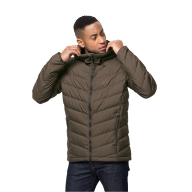 Jack Wolfskin Daunen-Winterjacke Fairmont (sehr warm, winddicht) #22 nussbraun Herren